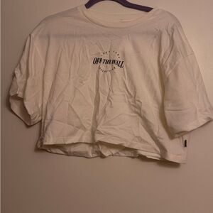 NWTS Vans White Cropped T-Shirt